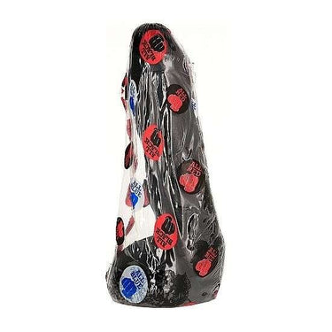 Dildo Realistico All Black con Texture Ondulata per Piacere Anale